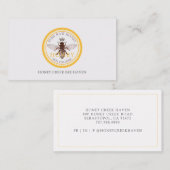 Queen Honey Bee Business Card Visitenkarte (Vorne/Hinten)