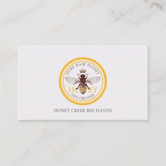 Queen Honey Bee Business Card Visitenkarte (Vorderseite)