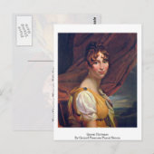 Queen Hortense by Gerard Francois Pascal Simon Postkarte (Vorne/Hinten)