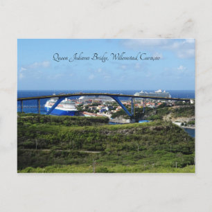 Queen Juliana Bridge Willemstad Curaçao mit AusTex Postkarte