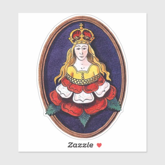 Queen Katherine Parr Royal Abzeichen Tudor Rose Aufkleber (Blatt)