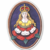 Queen Katherine Parr Royal Abzeichen Tudor Rose Aufkleber (Vorderseite)