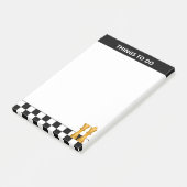 Queen & King auf Schwarz & Weiß Schachspielen Post-it Klebezettel (angewinkelt)