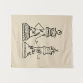 Queen & King Holding Hand Tapestry Wandteppich (Vorderseite (Horizontal))