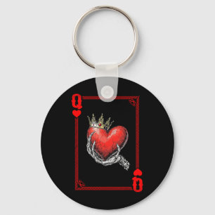 Queen King Of Hearts Spielkarten Paar passend  Schlüsselanhänger
