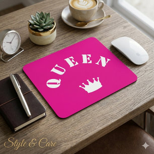QUEEN Kronenschrift Grafik Modernes Königliches Au Mousepad
