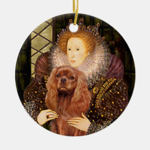 Queen Liz I - Ruby Cavalier Keramik Ornament