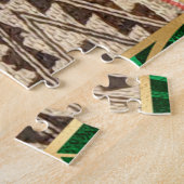 Queen Luna Bengalisch Cat als Art Déco Puzzle (Seite)