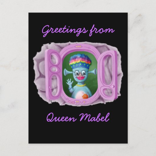 Queen Mabel & Cedric Postkarte (Vorderseite)