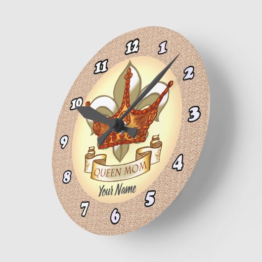 Queen Mama Clock Runde Wanduhr (Winkel)