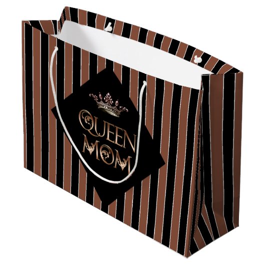 Queen Mama Gift Bag Große Geschenktüte (Rückseite Schrägansicht)