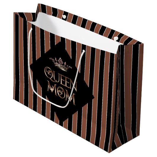 Queen Mama Gift Bag Große Geschenktüte (Vorderseite Schrägansicht)