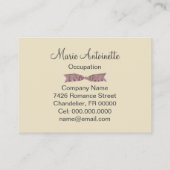 Queen Marie Antoinette ~ Visitenkarte (Rückseite)