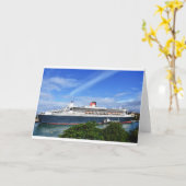 Queen Mary 2 Cruise Ship Karte (Gelbe Blume)