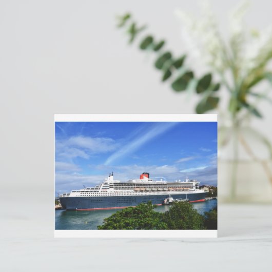 Queen Mary 2 Cruise Ship Postkarte (Stehend Vorderseite)