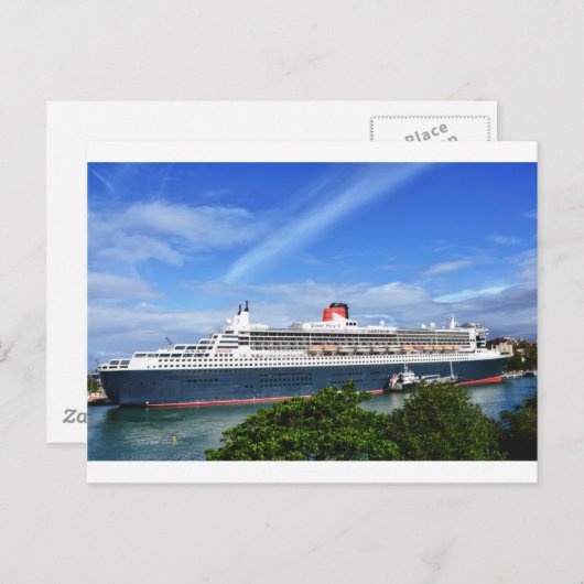Queen Mary 2 Cruise Ship Postkarte (Vorne/Hinten)
