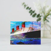 QUEEN MARY 2 POSTKARTE (Stehend Vorderseite)