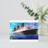 QUEEN MARY 2 POSTKARTE (Stehend Vorderseite)