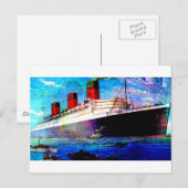 QUEEN MARY 2 POSTKARTE (Vorne/Hinten)