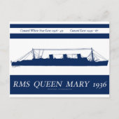 Queen mary blue streifen 3 postkarte (Vorderseite)