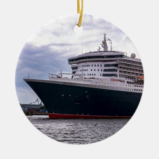 Queen Mary II in Hamburg-Hafen Keramikornament (Vorne)