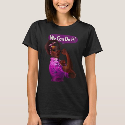 Queen Melanin Black History Month Afro African Pri T-Shirt (Vorderseite)