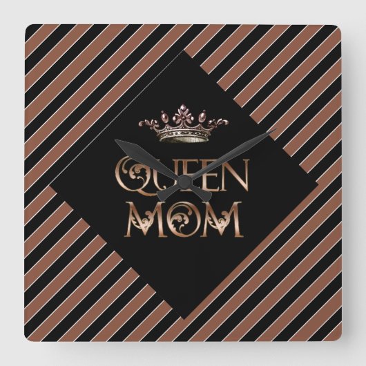 Queen Mom Wall Clock Quadratische Wanduhr (Vorderseite)