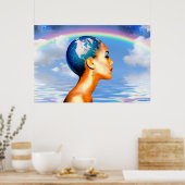 Queen Mother Earth Rising - 36" x 24" Poster (Küche)
