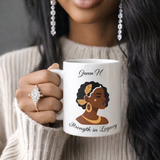 Queen N – Stärke in Legacy Luxury Black History Kaffeetasse