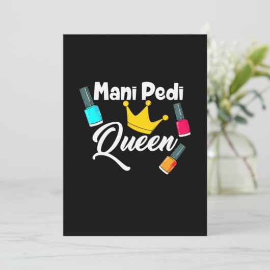 Queen Nail Artist Einladung (Stehend Vorderseite)