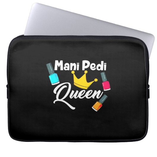 Queen Nail Artist Laptopschutzhülle (Vorderseite)