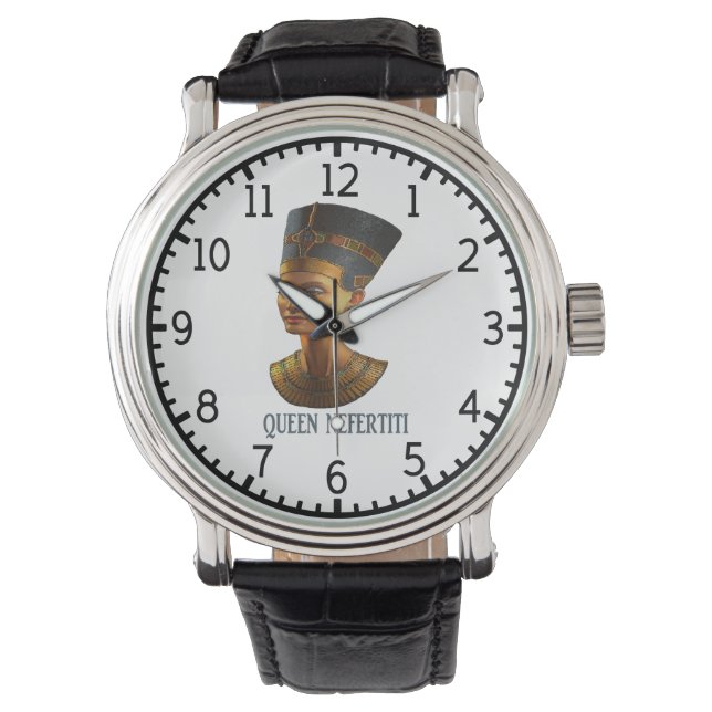 Queen Nefertiti Antikes Geschenkdesign Armbanduhr (Vorderseite)