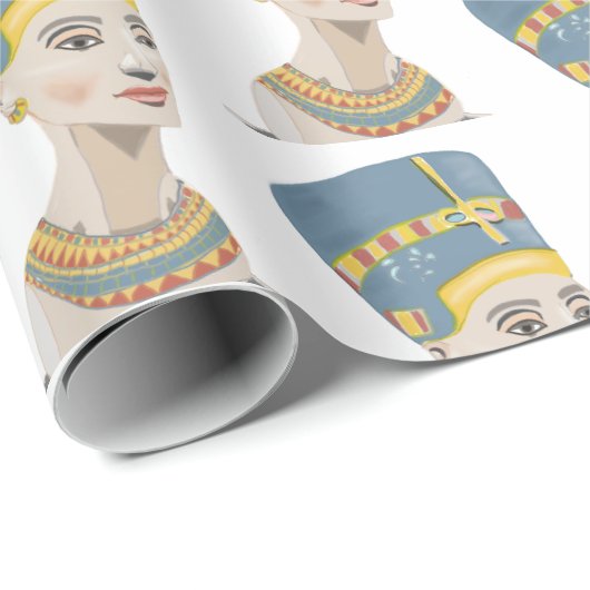 Queen Nefertiti Geschenkpapier (Rolleneckpunkt)
