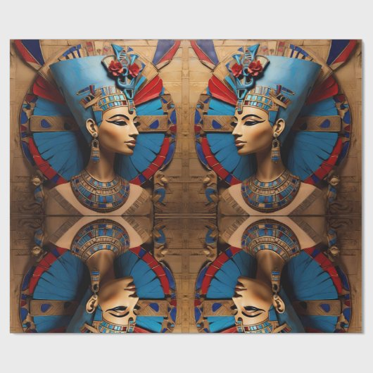 Queen Nefertiti Geschenkpapier (Flach)