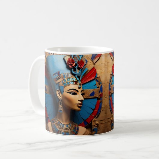 Queen Nefertiti Kaffeetasse (Vorderseite Links)