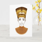 Queen Nefertiti Karte (Gelbe Blume)