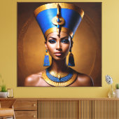 "Queen Nefertiti" Schöne antike afrikanische König Leinwanddruck (Insitu (Wohnzimmer))