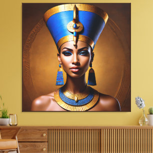 "Queen Nefertiti" Schöne antike afrikanische König Leinwanddruck