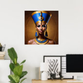 "Queen Nefertiti" Schöne antike afrikanische König Poster (Heimbüro)