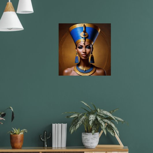 "Queen Nefertiti" Schöne antike afrikanische König Poster (Wohnzimmer 1)