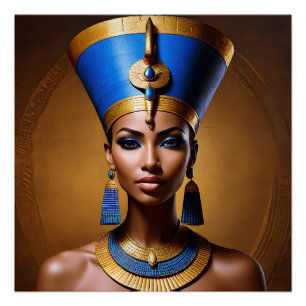 "Queen Nefertiti" Schöne antike afrikanische König Poster
