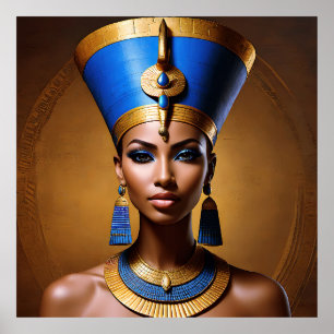 "Queen Nefertiti" Schöne antike afrikanische König Poster