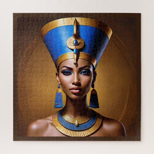 "Queen Nefertiti" Schöne antike afrikanische König Puzzle (Vertikal)