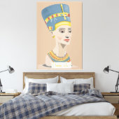 Queen Nefertiti und Cartouche rechteckiges Poster. Leinwanddruck (Insitu (Schlafzimmer))