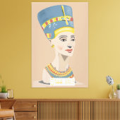 Queen Nefertiti und Cartouche rechteckiges Poster. Leinwanddruck (Insitu (Wohnzimmer))