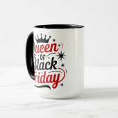 Queen of Black Friday Shopping Tasse (Vorderseite Links)