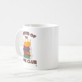 Queen of Book Club Cool Reader Cartoon Kaffeetasse (Vorderseite Links)