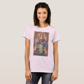 Queen Of Cats Tarot Card Shirt, Yarn Art Design T-Shirt (Vorne ganz)
