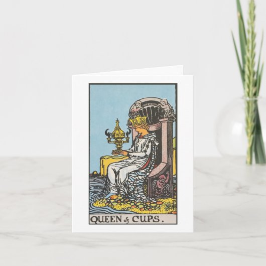 Queen of cups leere card Rider Waite Smith Tarot Karte (Vorderseite)