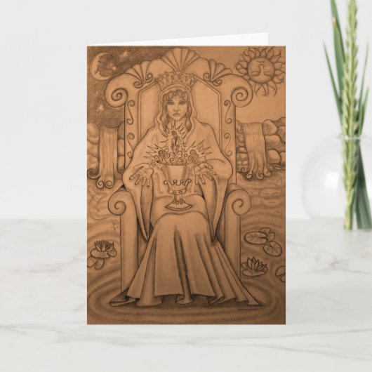 Queen Of Cups - Tarot Card Karte (Vorderseite)